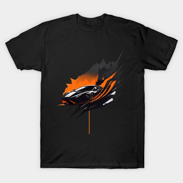 Sportscar Dark Knight Design T-Shirt by The Wonder View